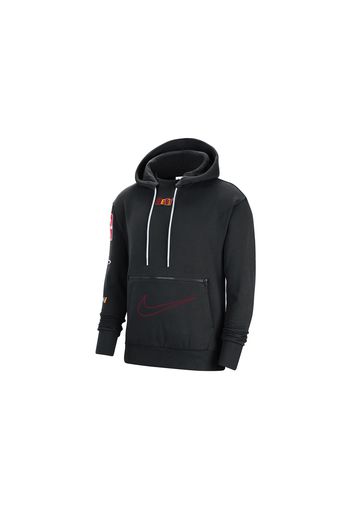 Nike NBA Miami Heat Courtside City Edition Fleece Loose Fit Hoodie Black