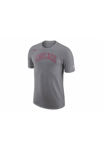 Nike NBA Chicago Bulls City Edition Logo T-shirt Grey/Dark Red