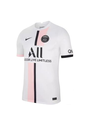 Nike Paris Saint-Germain Breathe Stadium Away Replica Shirt 2021 With Messi 30 Printing Jersey White/Arctic Punk/Black