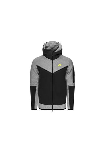 Nike Sportswear Tech Fleece Full-Zip Hoodie Dark Grey Heather/Anthracite/Volt
