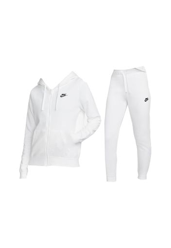 Nike Sportswear Club Fleece Full-Zip Hoodie & Joggers Set White/Black