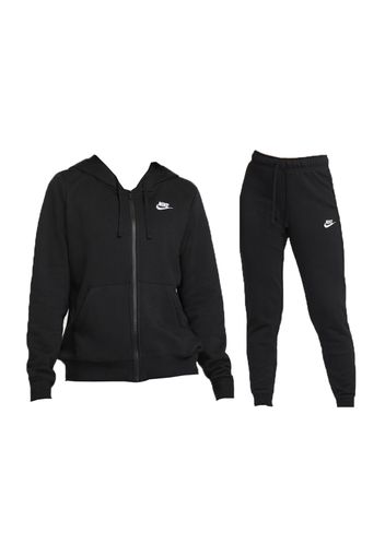 Nike Sportswear Club Fleece Full-Zip Hoodie & Joggers Set Black/White