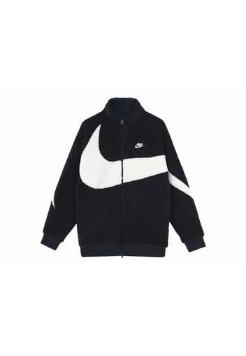 Nike Big Swoosh Reversible Boa Jacket (Asia Sizing) Black White