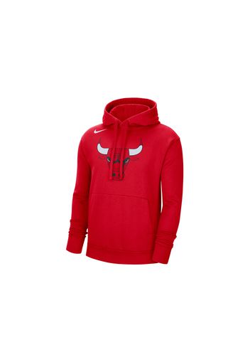 Nike NBA Chicago Bulls Pullover Fleece Loose Fit Hoodie Red