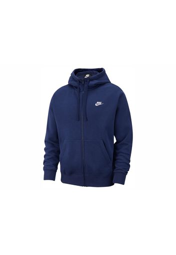 Nike Sportswear Club Fleece Full-Zip Hoodie Midnight Navy/Midnight Navy/White