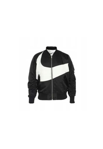 Nike SWOOSH Therma Fit Reversible Bomber Jacket Black/White