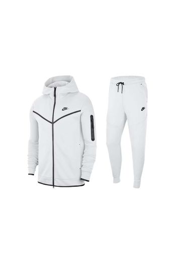 Nike Sportswear Tech Fleece Hoodie & Joggers Set White/Black