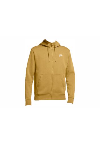 Nike Sportswear Club Fleece Full-Zip Hoodie Wheat Gold/Wheat Gold/White