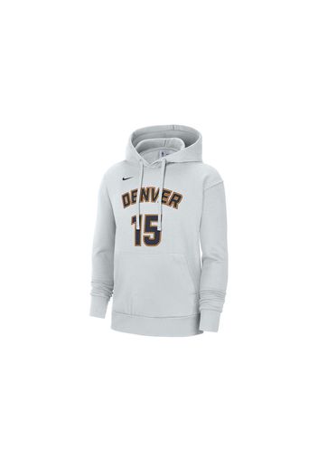 Nike NBA Denver Nuggets Nikola Jokic City Edition Fleece Pullover Loose Fit Hoodie Platinum