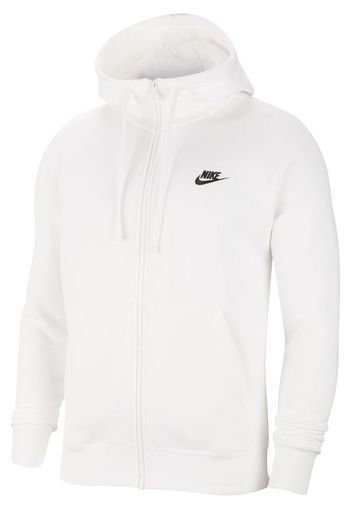 Nike Sportswear Club Fleece Full-Zip Hoodie White/White/Black