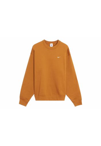 Nike Solo Swoosh Fleece Crewneck Desert Ocre/White