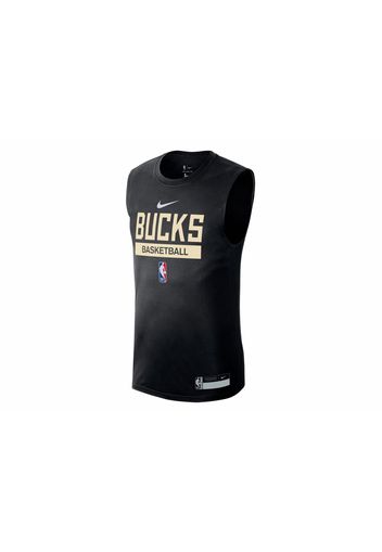 Nike NBA Milwaukee Bucks Practice Dri-Fit Sleeveless Top Black