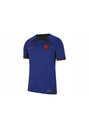 Nike Netherlands 2022/23 Stadium Away Dri-FIT Soccer Jersey Deep Royal Blue/Black/Habanero Red