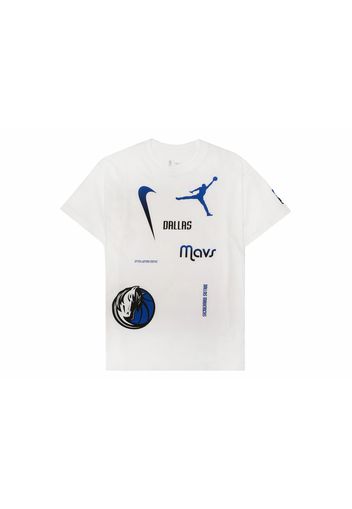 Nike NBA Dallas Mavericks Courtside Statement Loose Fit T-shirt White/Blue