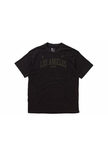 Nike NBA Los Angeles Lakers Max 90 Courtside Loose Fit T-shirt Black