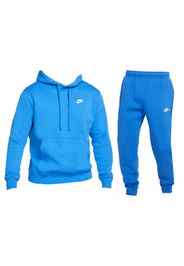 Nike Sportswear Club Fleece Full-Zip Hoodie & Joggers Set Signal Blue/Signal Blue/White