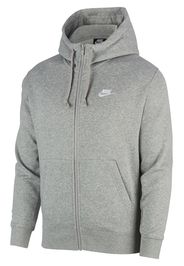 Nike Sportswear Club Fleece Full-Zip Hoodie Dark Grey Heather/Matte Silver/White