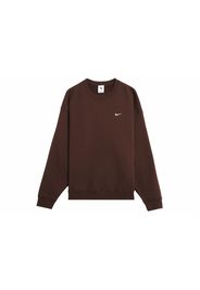 Nike Solo Swoosh Fleece Crewneck Hoodie Baroque Brown