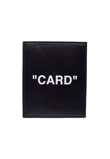 OFF-WHITE Quote Card Holder "CARD" Black White