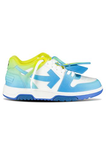 OFF-WHITE Out Of Office OOO Low Tops Light Blue Yellow Gradient