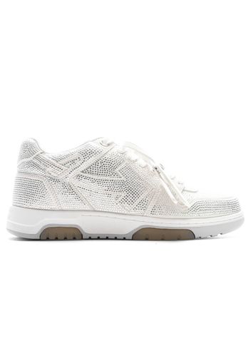 OFF-WHITE Out Of Office OOO Low Tops Silver Strass