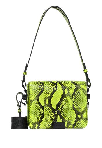 OFF-WHITE Binder Clip Bag Python Fluo Yellow