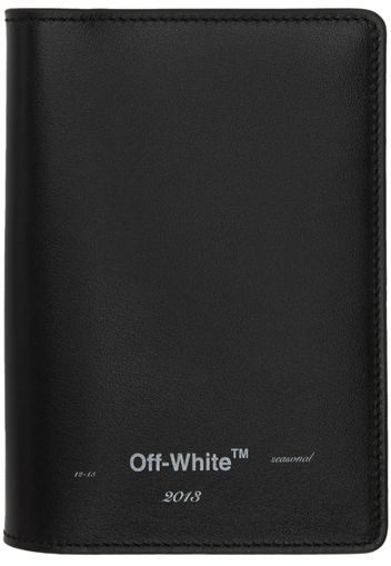 OFF-WHITE Logo Passport Wallet Black White