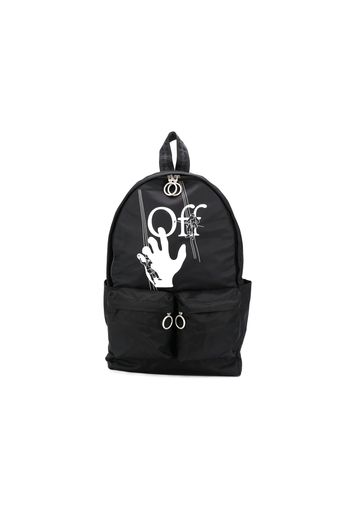 OFF-WHITE Logo Print Backpack Black