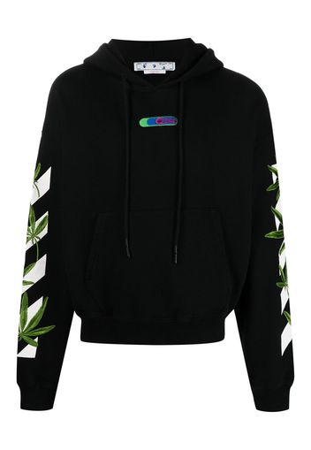 OFF-WHITE Weed Arrows Oversized Hoodie Black/White/Green