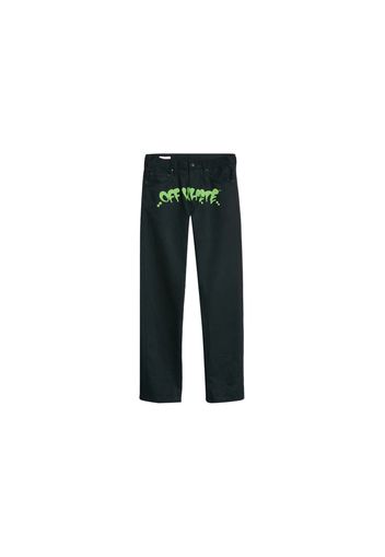 OFF-WHITE Neen Slim Straight Jeans Black/Green