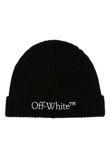 Off-White Bookish Classic Knit Beanie Black/White