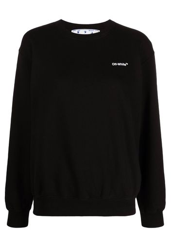 OFF-WHITE Womens Diag-Stripe Crewneck Black/White