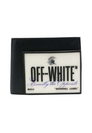 OFF-WHITE Logo Patch Bifold Wallet Black/White