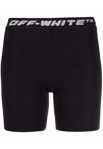 OFF-WHITE Logo Band Shorts Black/Grey