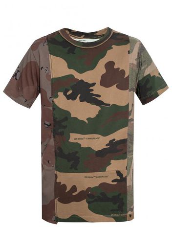 OFF-WHITE Arrow Logo Spliced Tee Multi Camo