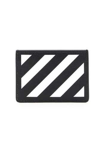 OFF-WHITE Diag Print (2 Card Slot) Card Holder Black