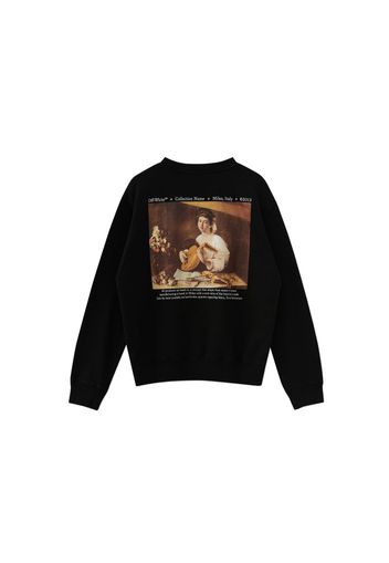 OFF-WHITE Caravaggio Back Print Crewneck Sweatshirt Black