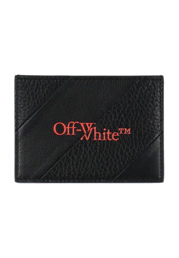 OFF-WHITE Diag Intarsia Card Case Black/Orange