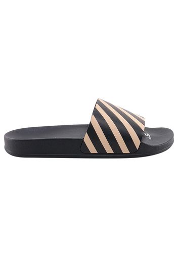 OFF-WHITE Diag Slider Black Beige