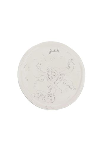 OFF-WHITE Art Print Ceramic Plate Cream