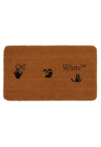 OFF-WHITE Logo Doormat Brown