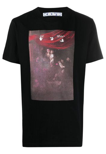 OFF-WHITE Slim Fit Caravaggio Painting T-shirt Black