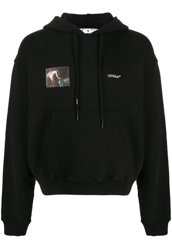 OFF-WHITE Oversize Fit Caravaggio Angel Hoodie Black/Black