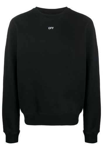 OFF-WHITE Slim Fit Stencil Crewneck Sweatshirt Black/White