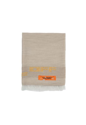 OFF-WHITE Knitted Blanket Taupe Gold