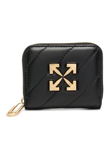 OFF-WHITE Arrows Quilted Leather Wallet Black