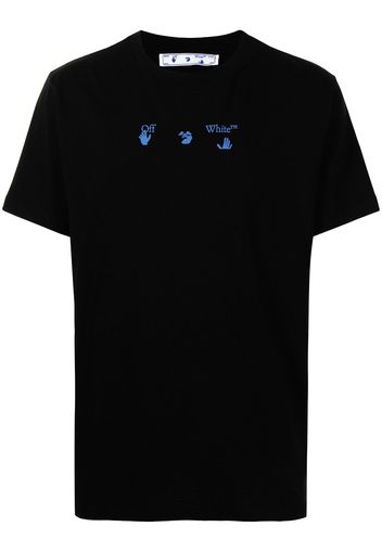 OFF-WHITE Paint Print T-shirt Black/Blue