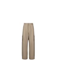 OFF-WHITE Ow Emb Drill Wide-Leg Cargo Trousers Almond Beige