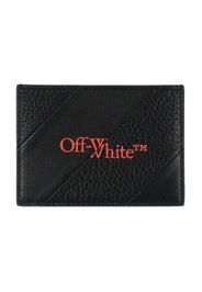 OFF-WHITE Diag Intarsia Card Case Black/Orange