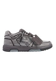 OFF-WHITE Out Of Office OOO Low Tops Dark Grey Strass